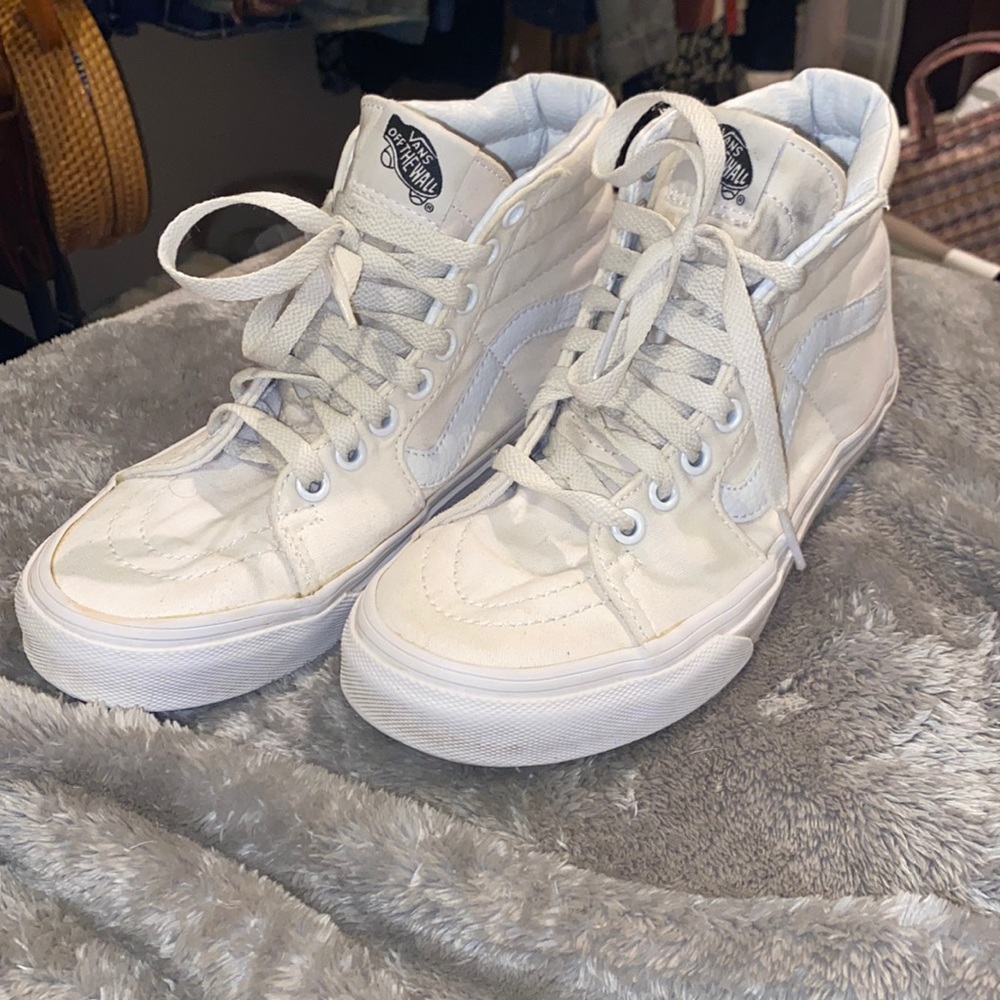 High Top White Vans